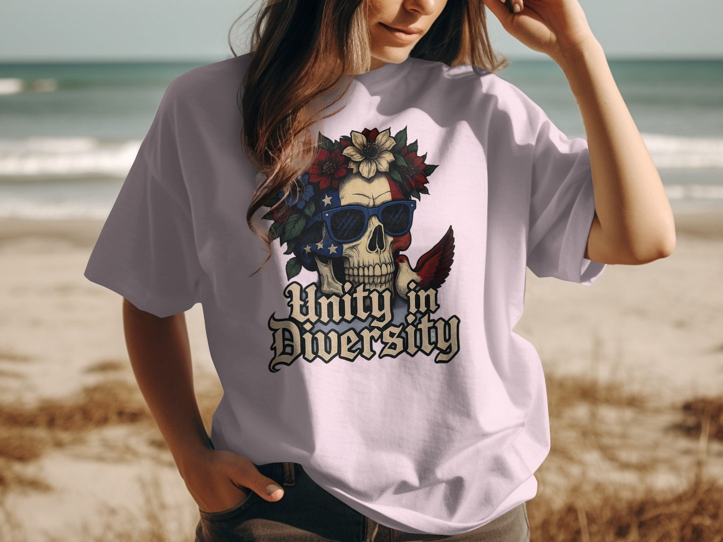 Unity in Diversity Skull Graphic T-shirt product