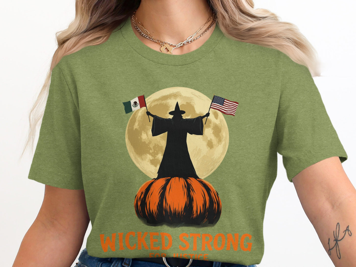 Wicked Strong Justice Halloween Themed T-shirt product
