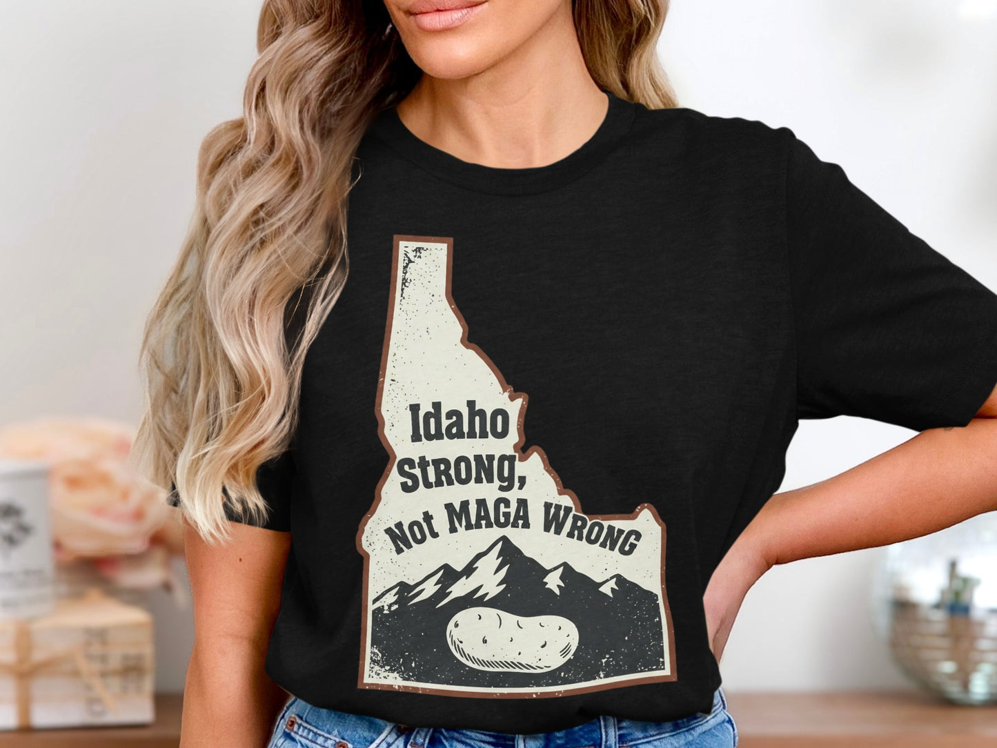 Idaho Strong Not MAGA Wrong Graphic T-Shirt product