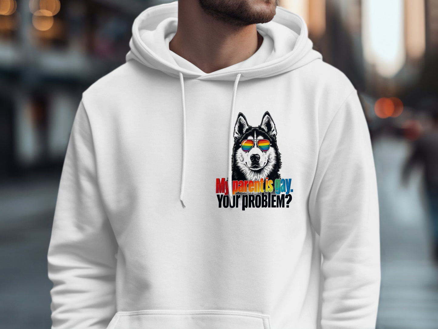 Proud Rainbow Dog Design LGBT Pride Hoodie product