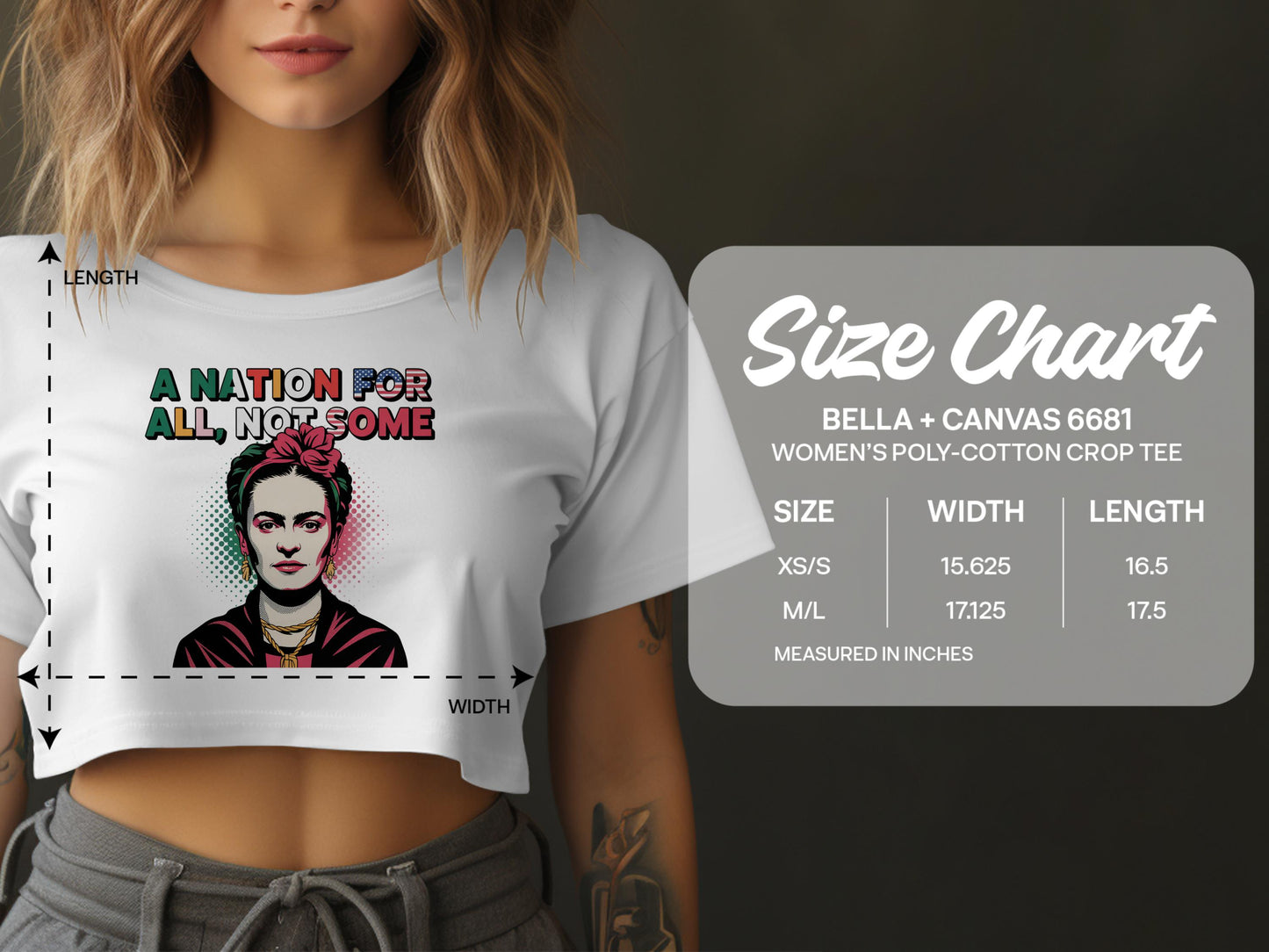 A Nation For All Not Some Women's Crop Tee product