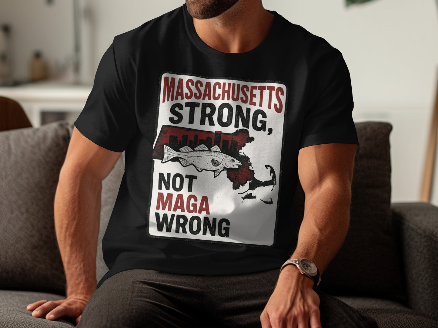 Massachusetts Strong Not Maga Wrong T-shirt product type