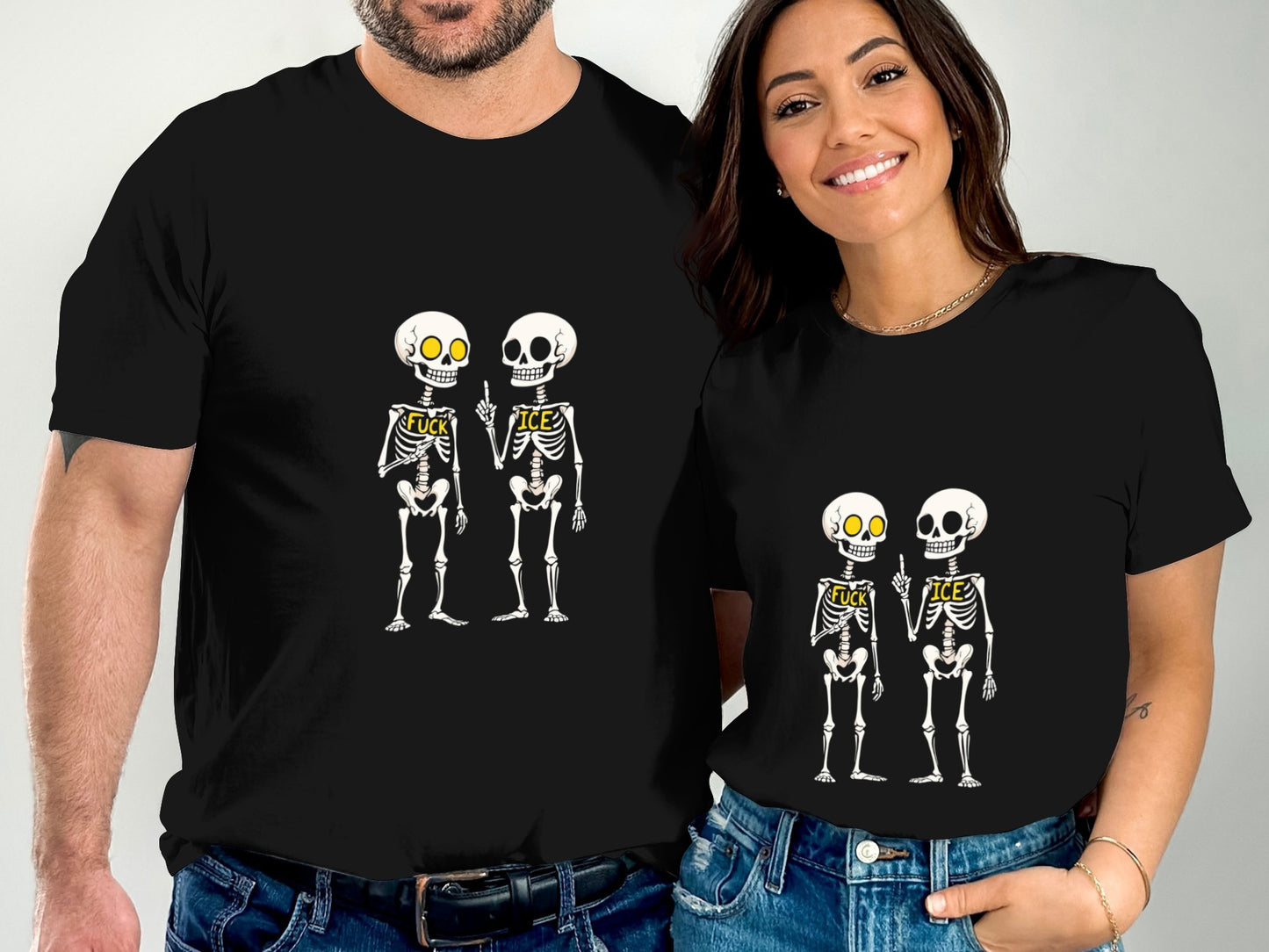 Halloween Anti Trump FDT Chinga Tu Maga Skeleton T-Shirts