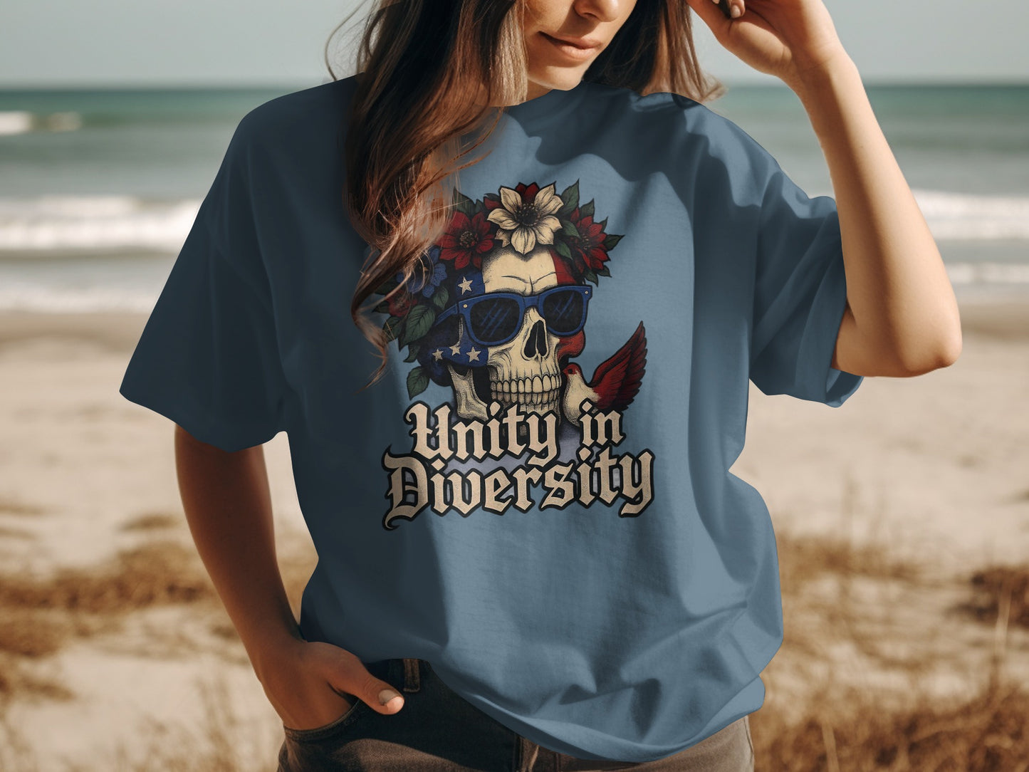 Unity in Diversity Skull Graphic Printed Shirt product type