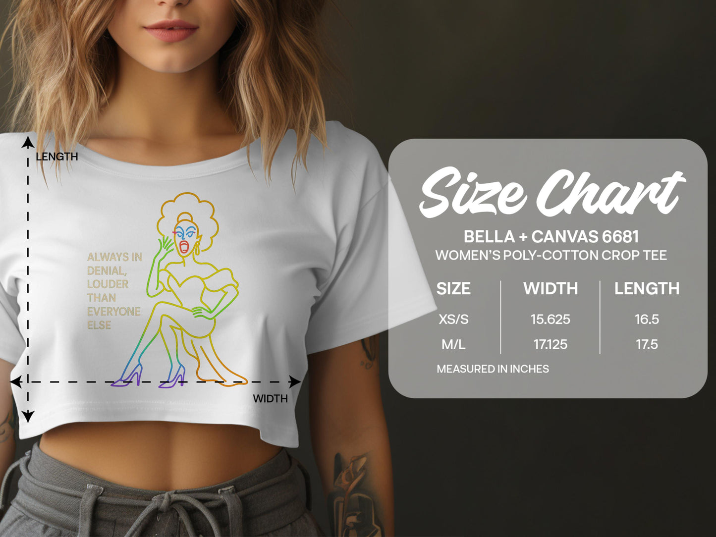Always in Denim Louder Than Everyone Else Crop Top Product