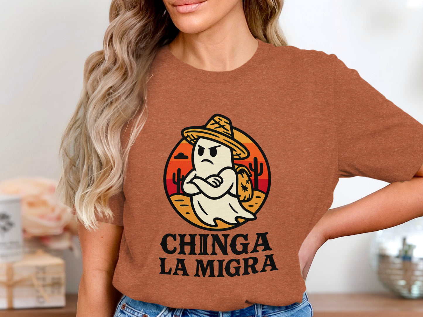 Ghost Design Chinga La Migra Graphic Shirt product type