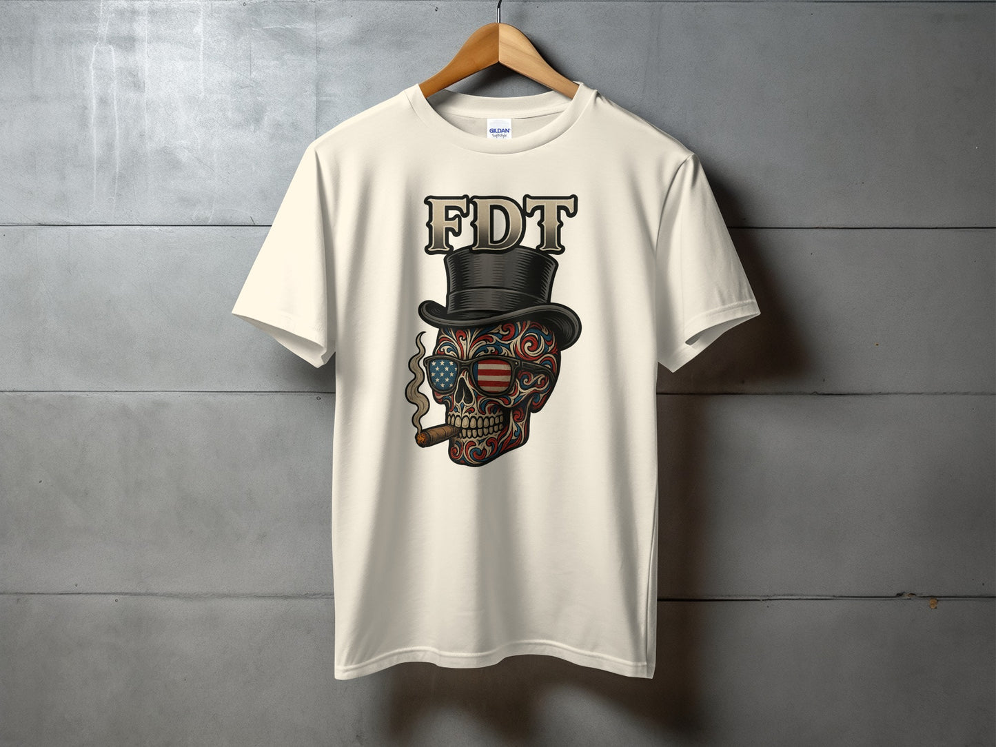 Vibrant Skull with Top Hat Graphic T Shirt product