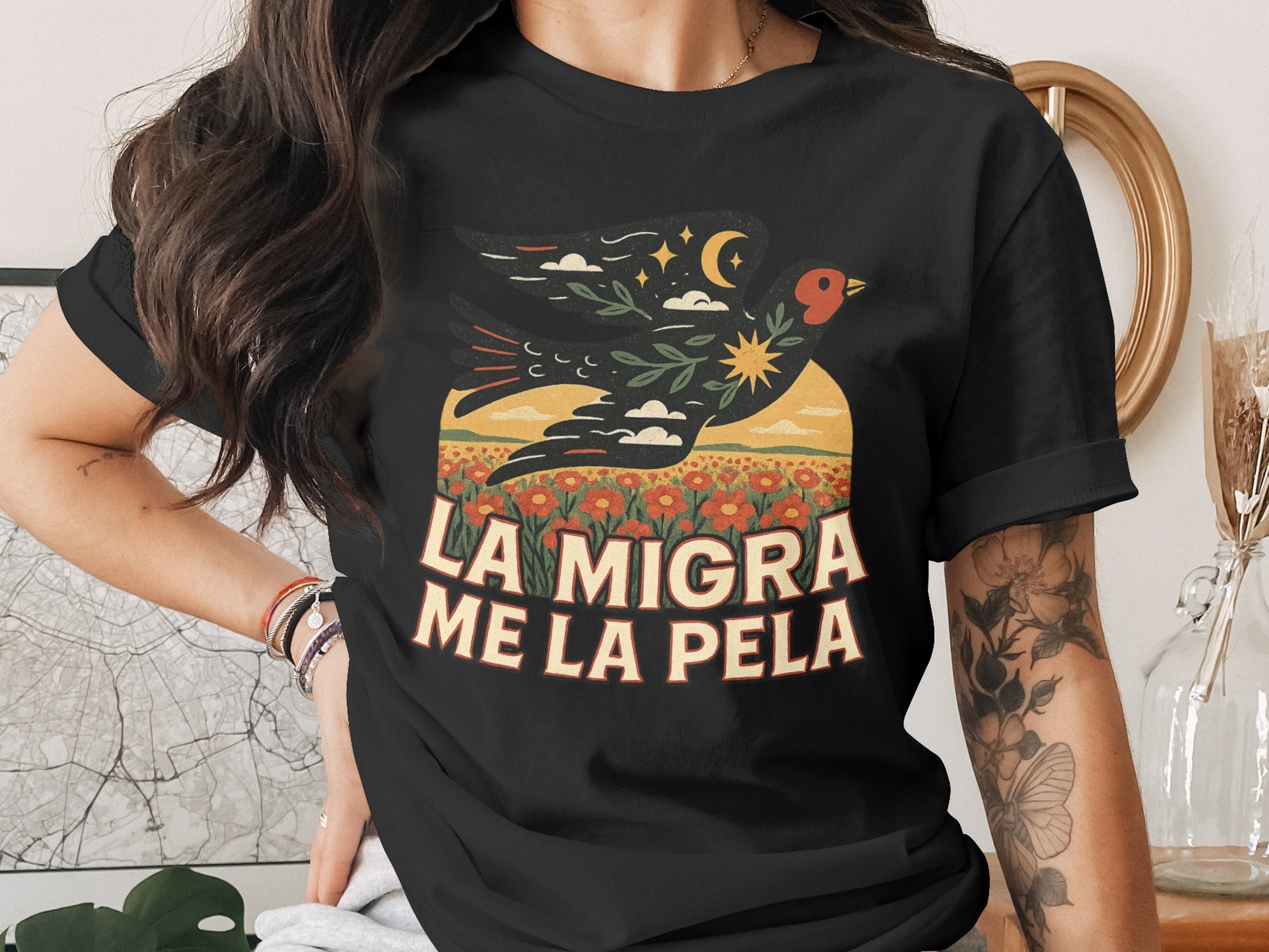 La Migra Me La Pela Graphic Tee unique product