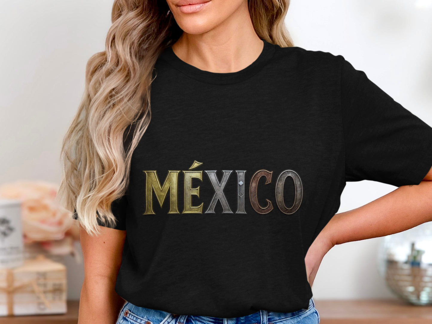 Bold and Stylish Mexico Print Tee Shirt product type