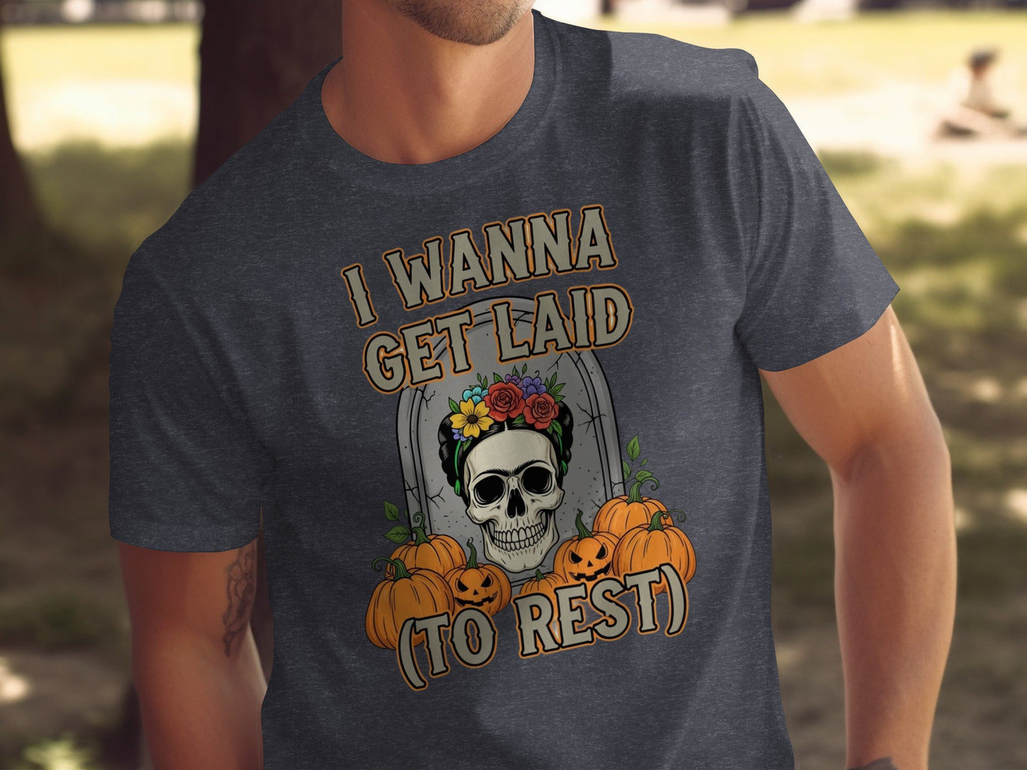 I Wanna Get Laid To Rest Halloween Skull Shirt product