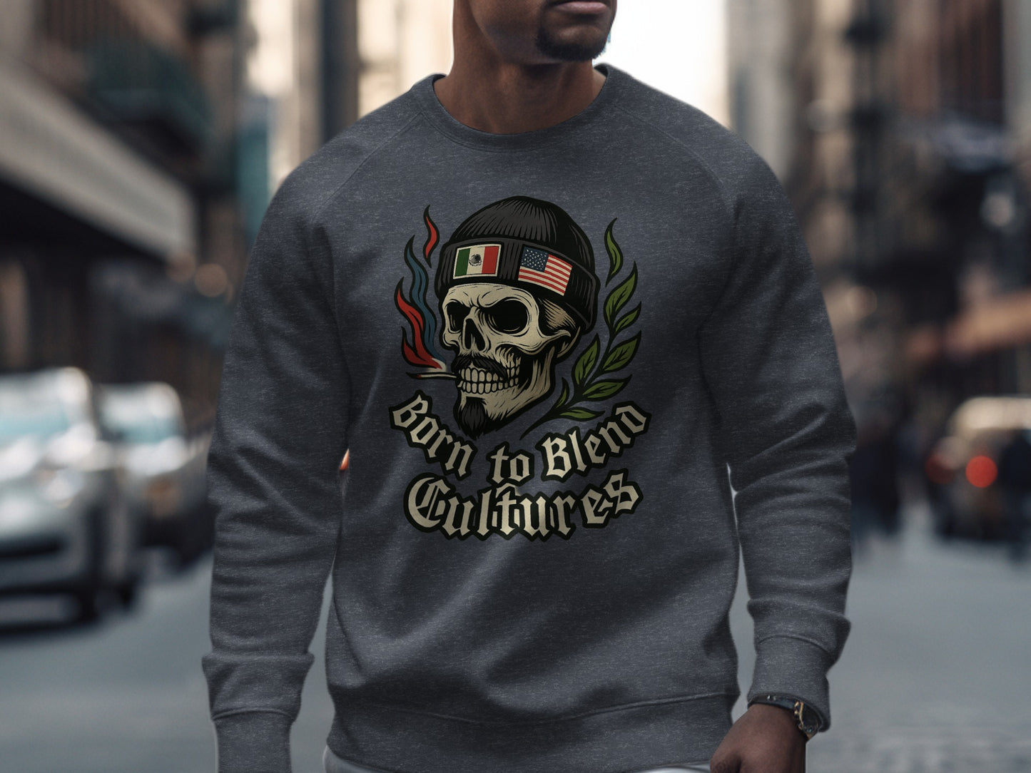 Born to Blend Cultures Skull Streetwear product