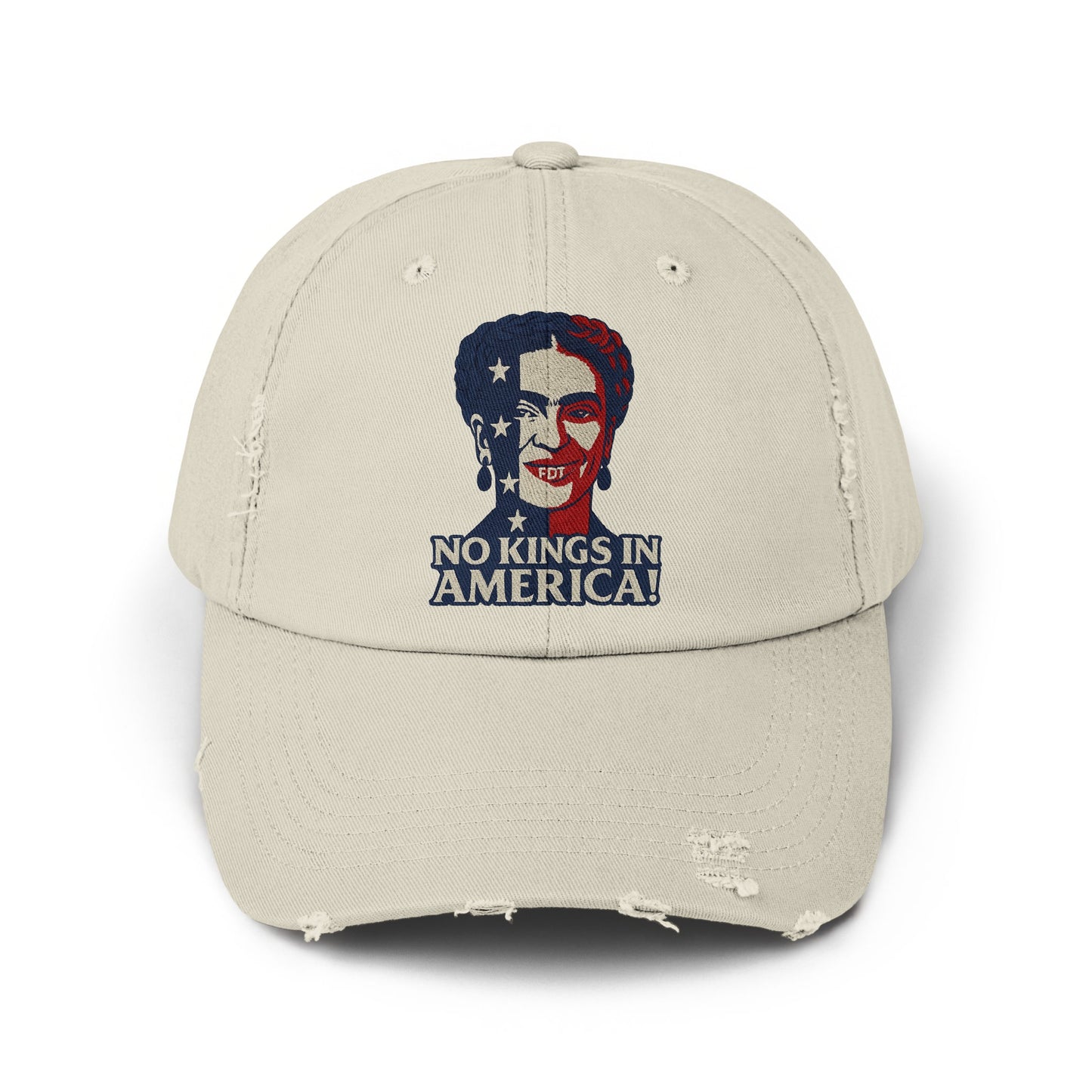 No Kings In America Embroidered Distressed Hat product