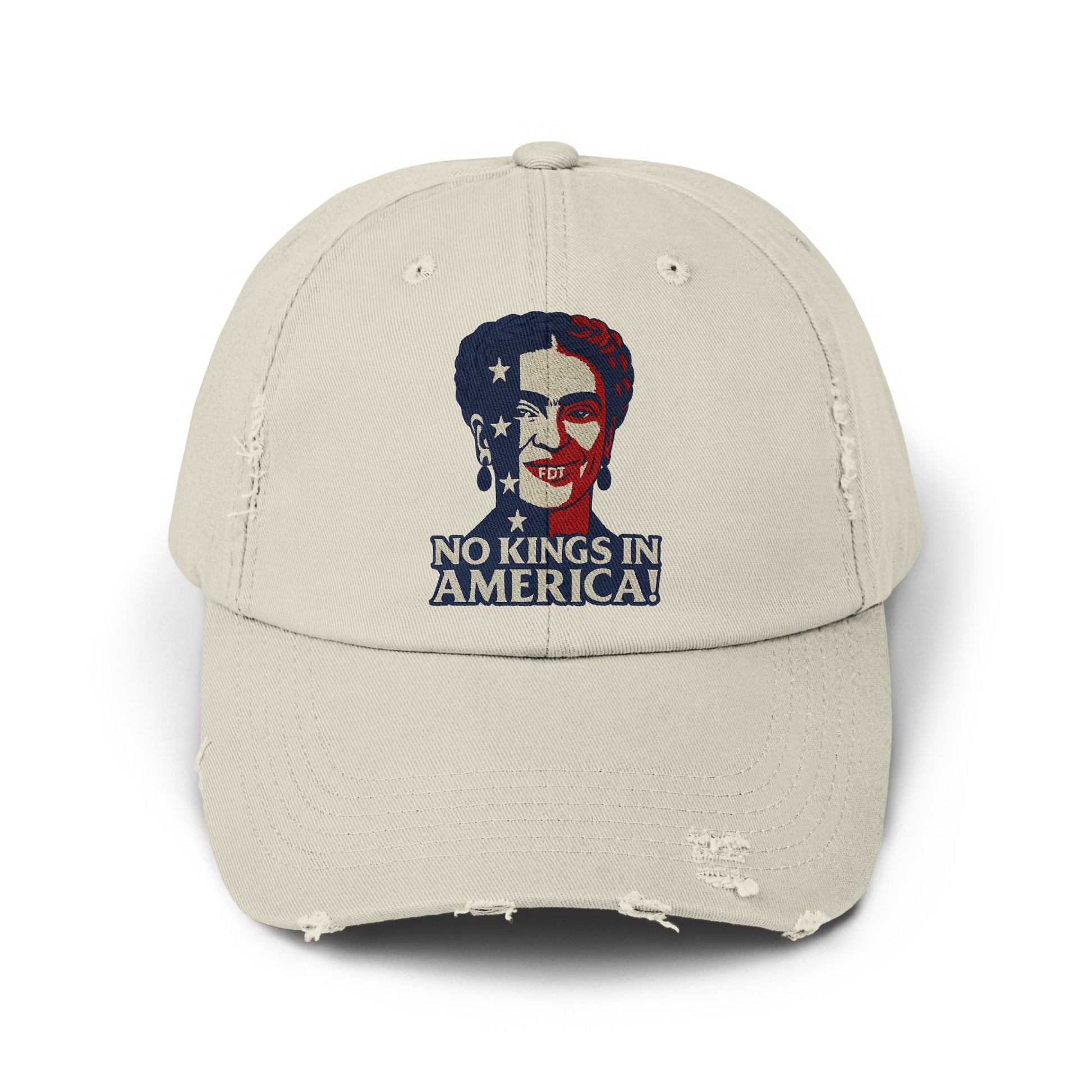 No Kings In America Embroidered Distressed Hat product