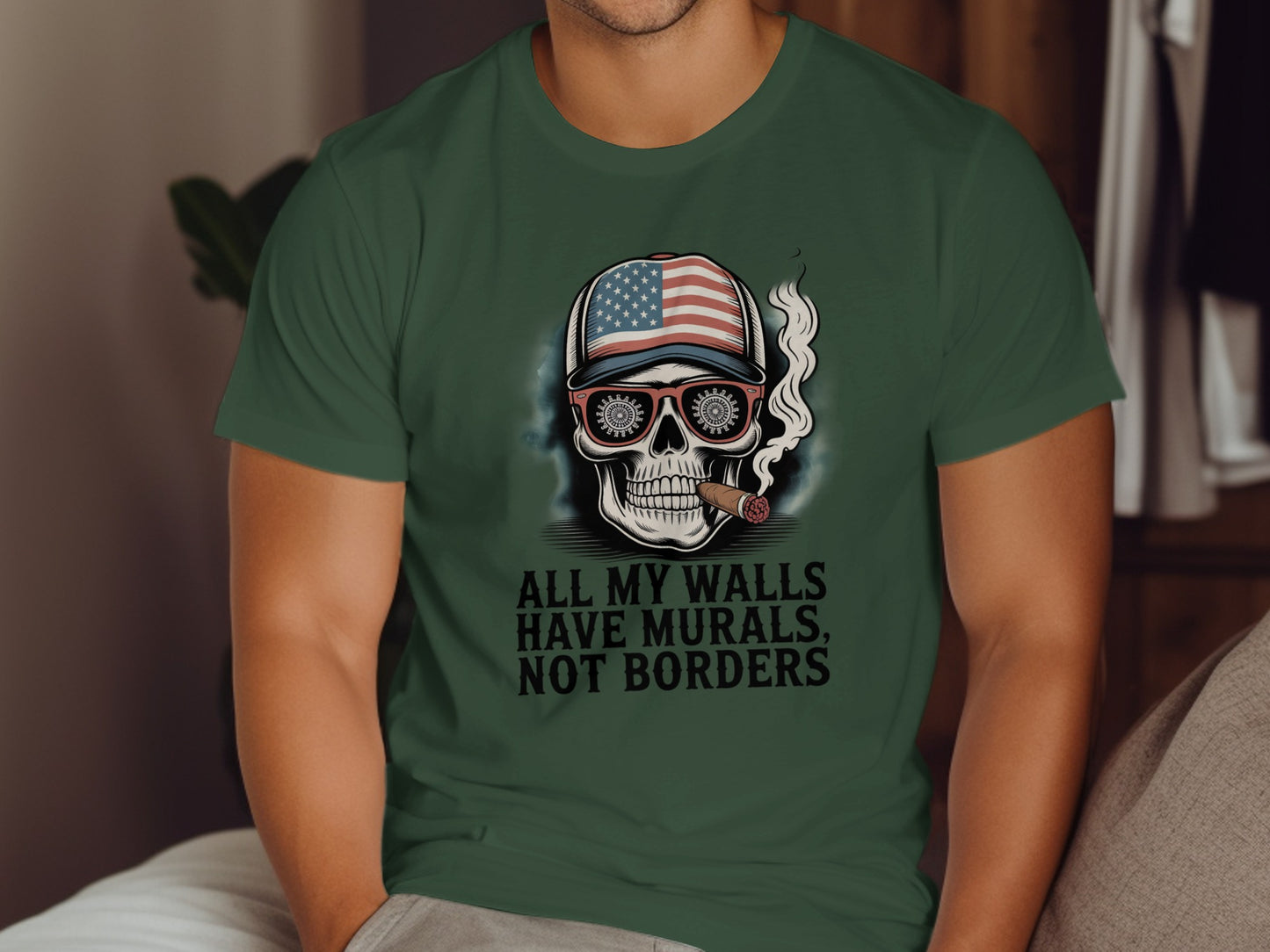 All My Walls Have Murals Not Borders T-Shirt product