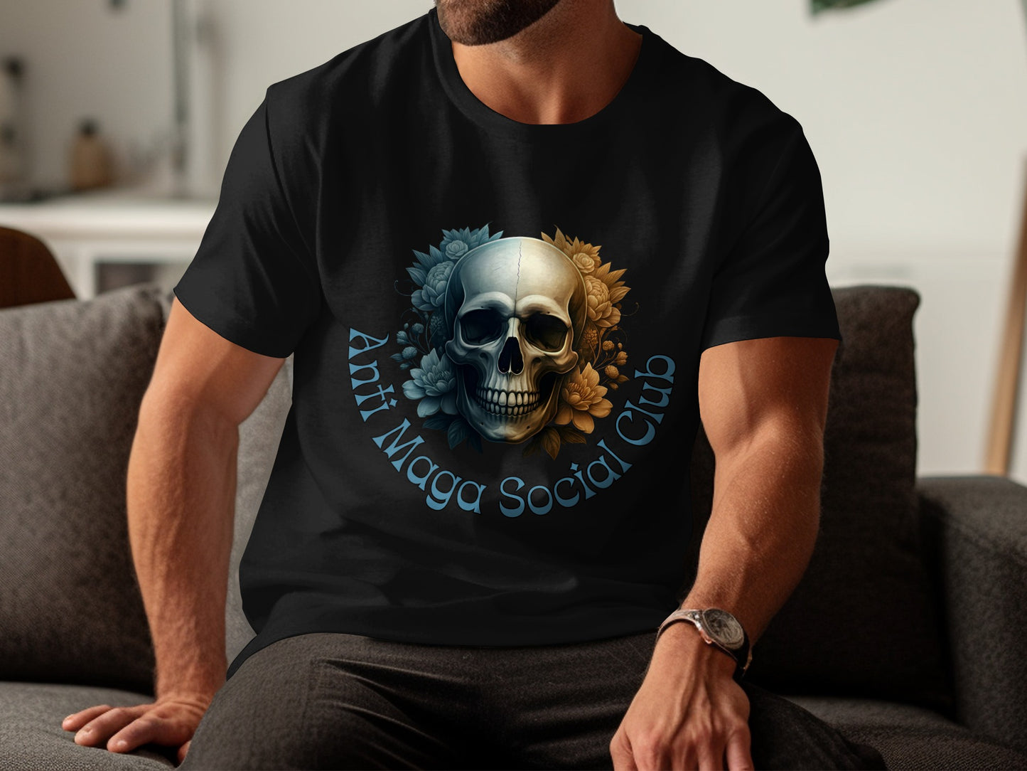 Akit Maga Social Club Skull Print T-Shirt product type