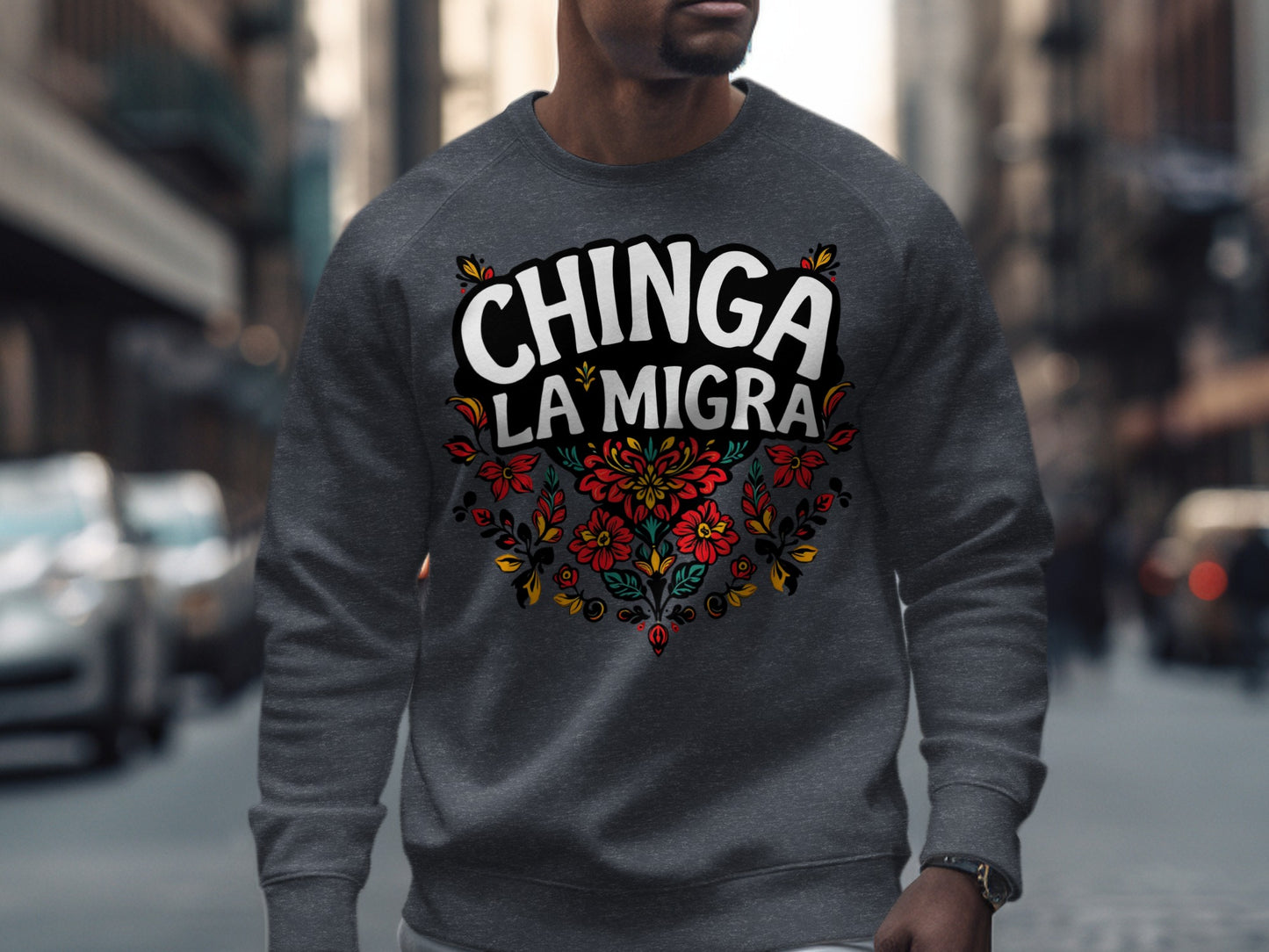 Stylish Chinga La Migra Graphic Sweatshirt product type