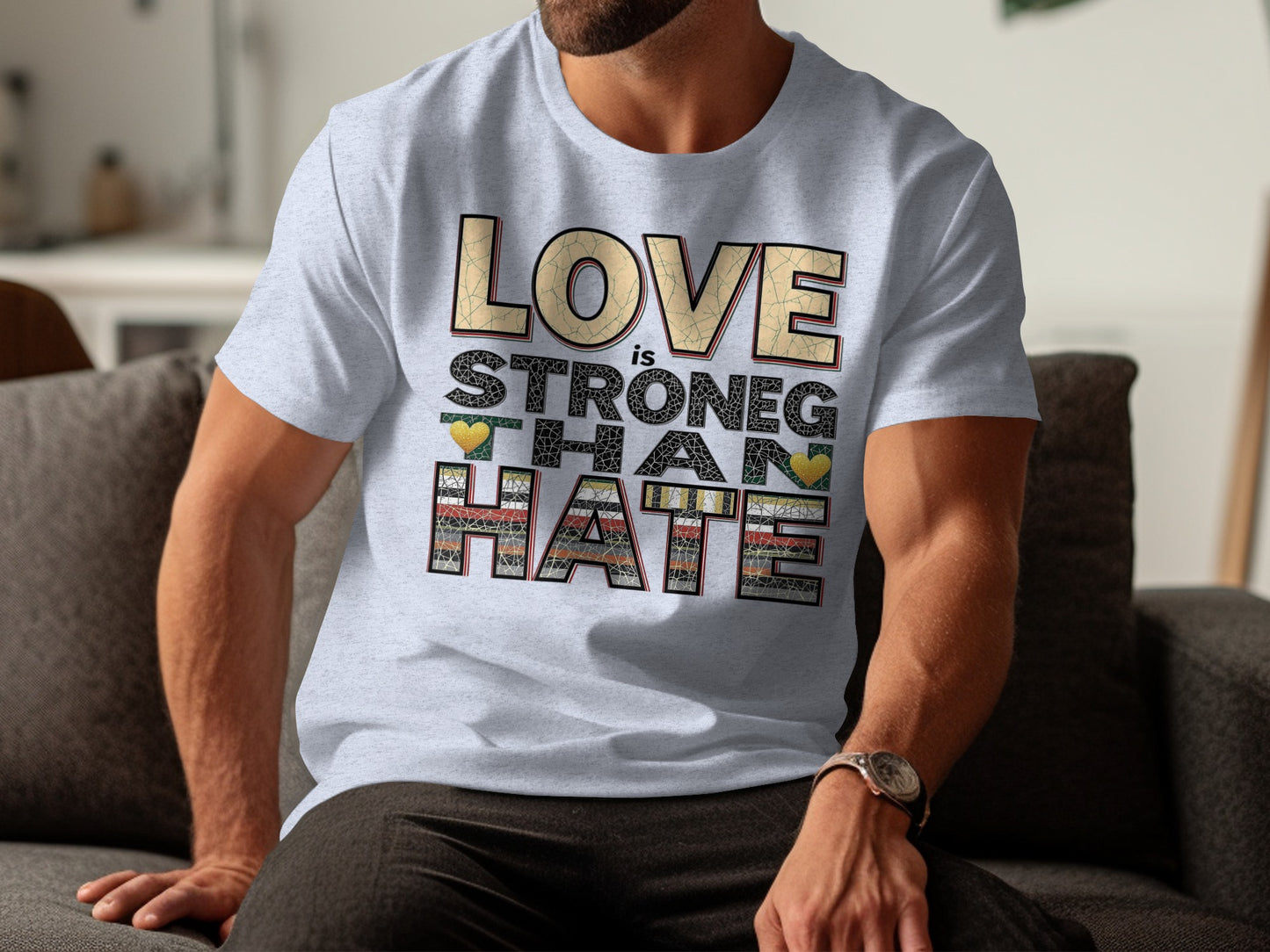 Love Is Stronger Than Hate Graphic T-shirt product