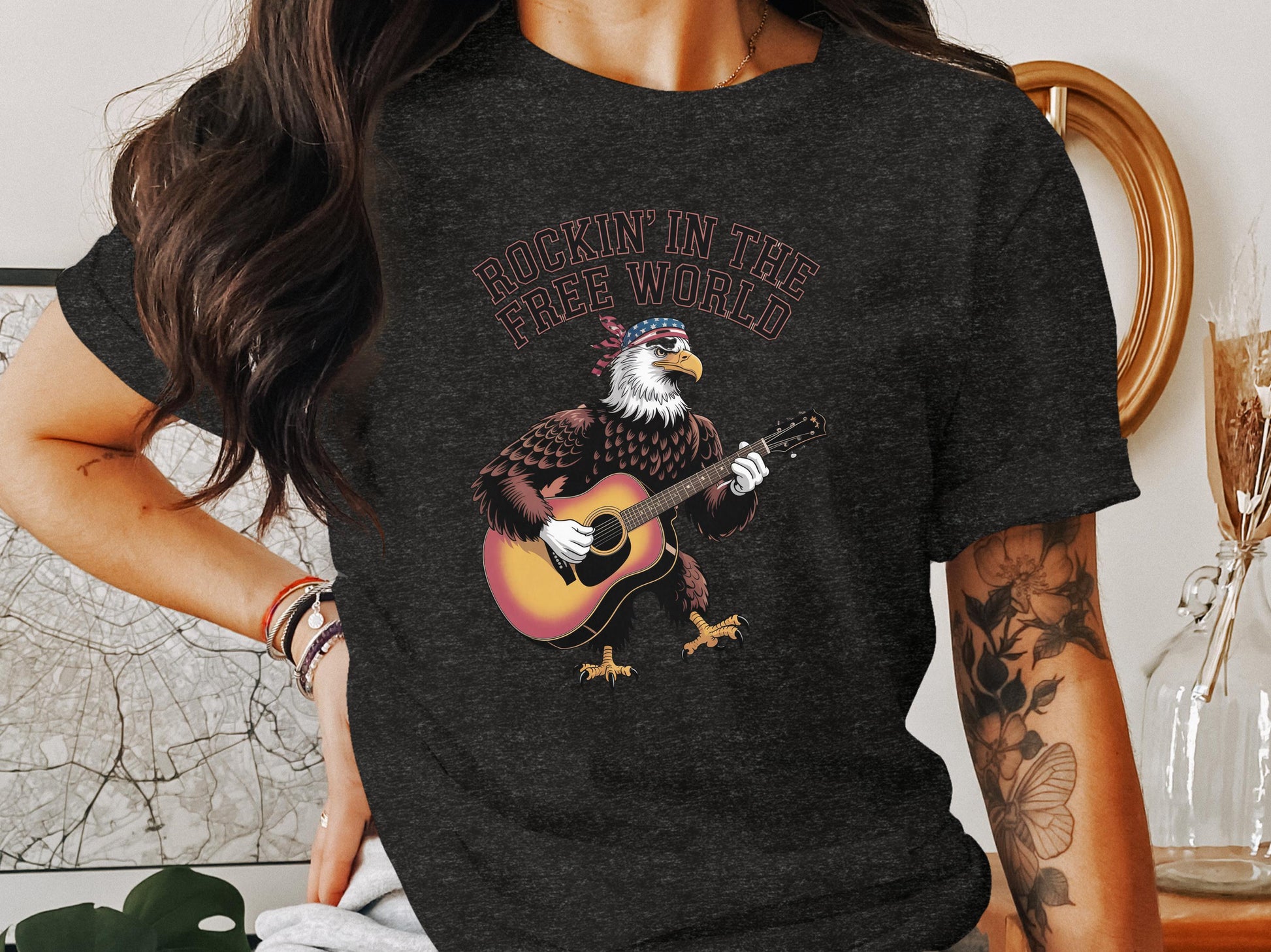Rockin' in the Free World Guitar Eagle T-shirt product type