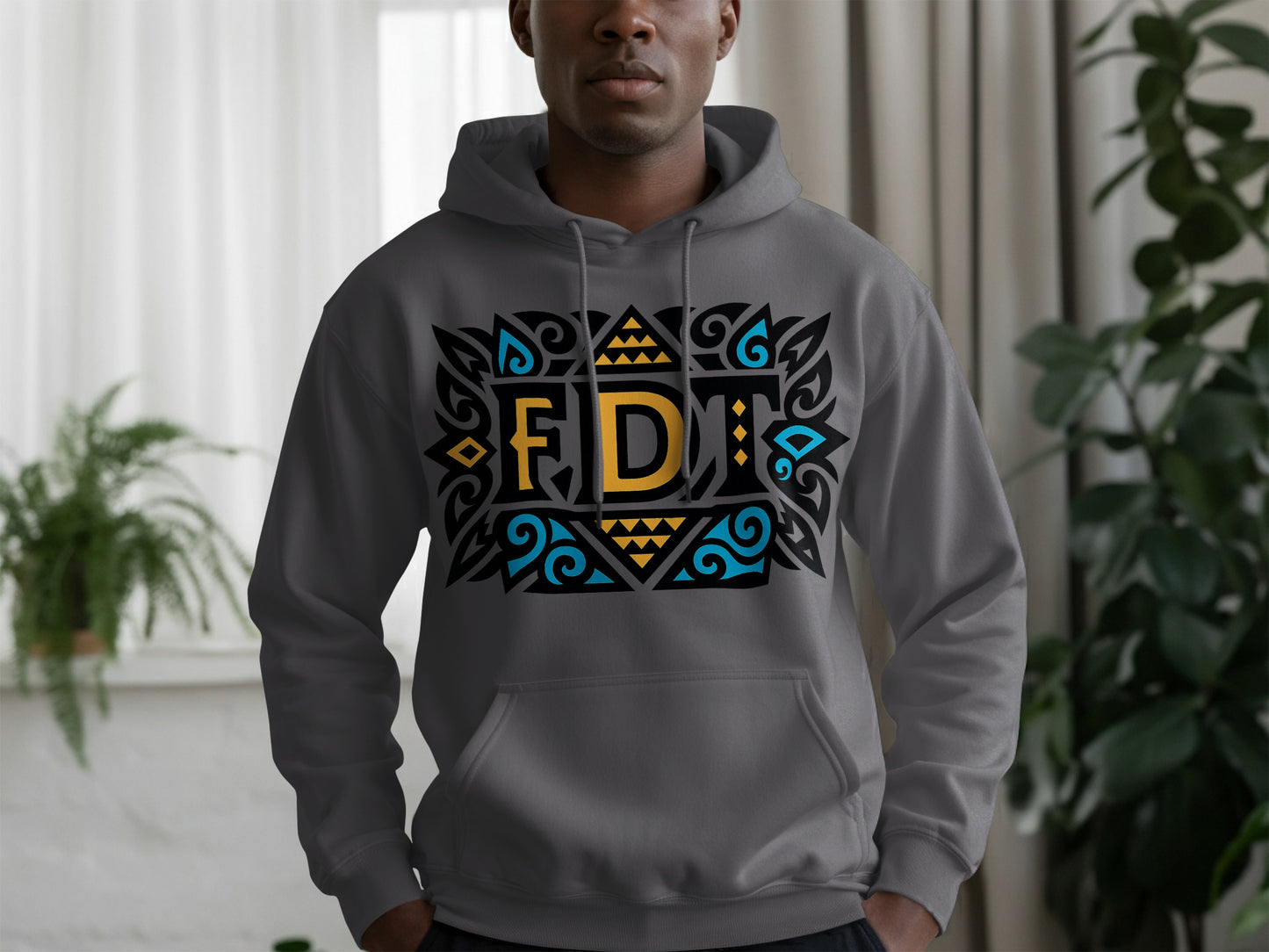 Colorful Tribal Design FDT Print Hooded Sweatshirt product