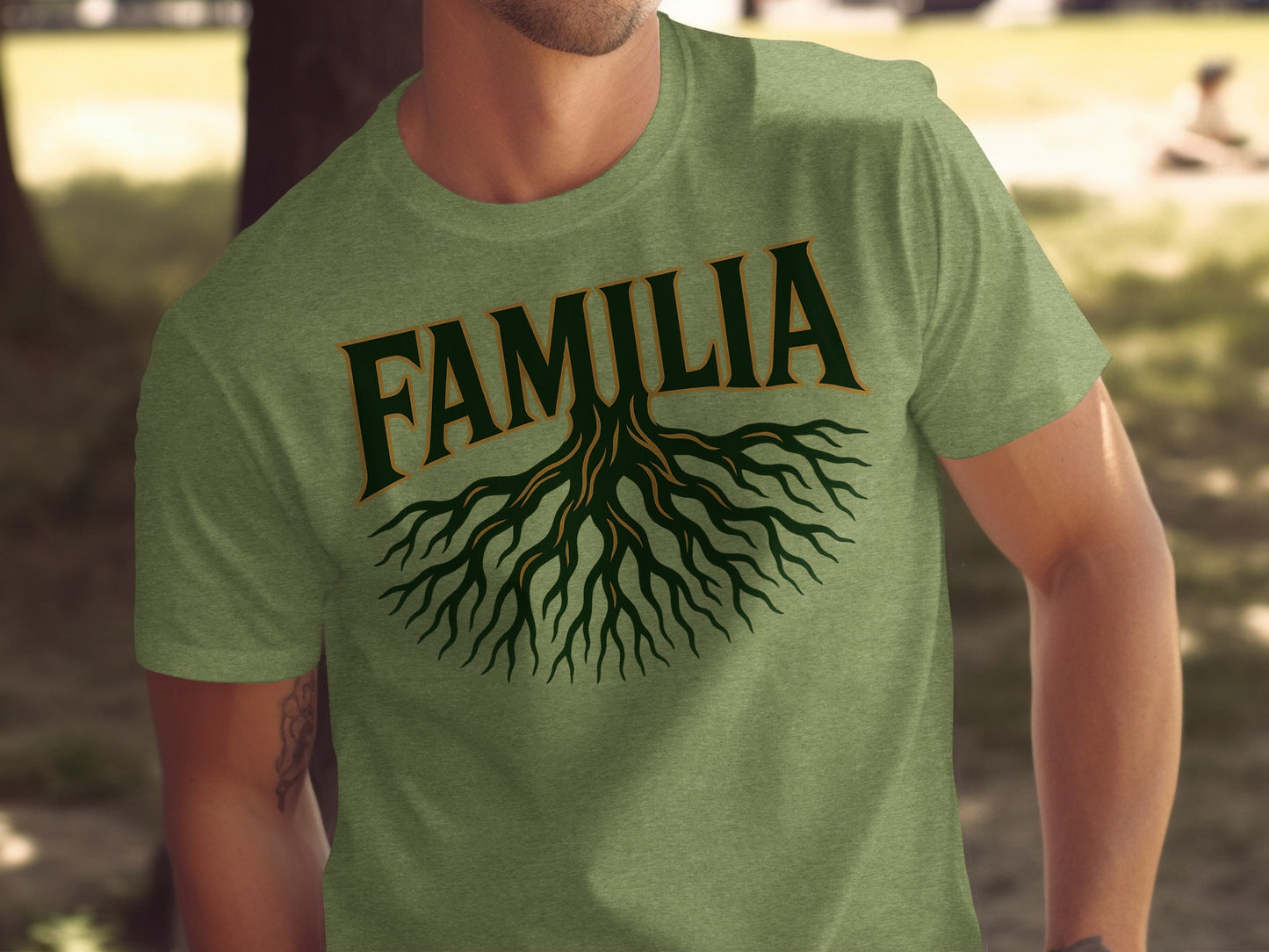 Familia Graphic Tee with Tree Roots Design product type