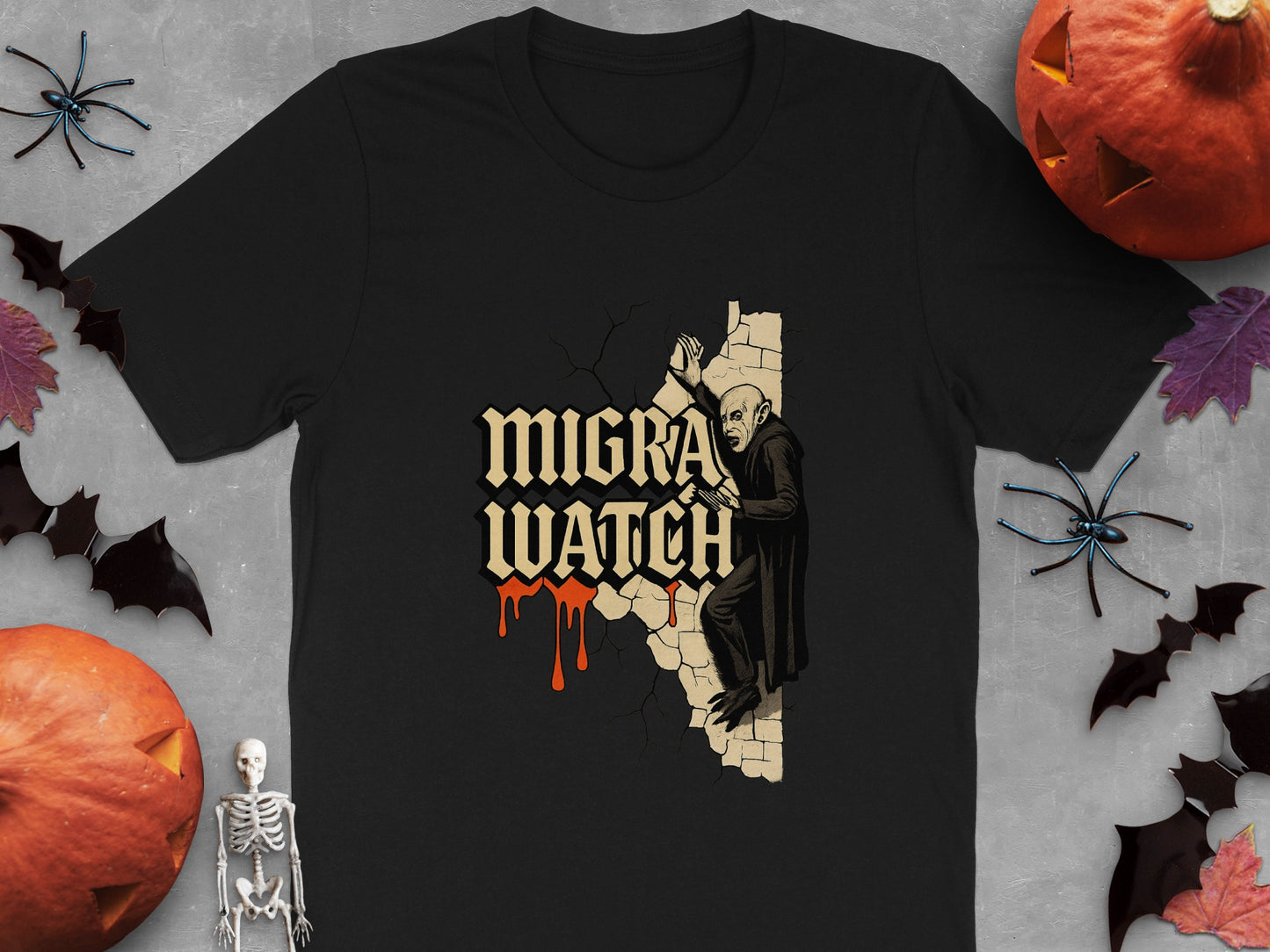 Gothic Halloween Vampire Climbing Wall T-Shirt product