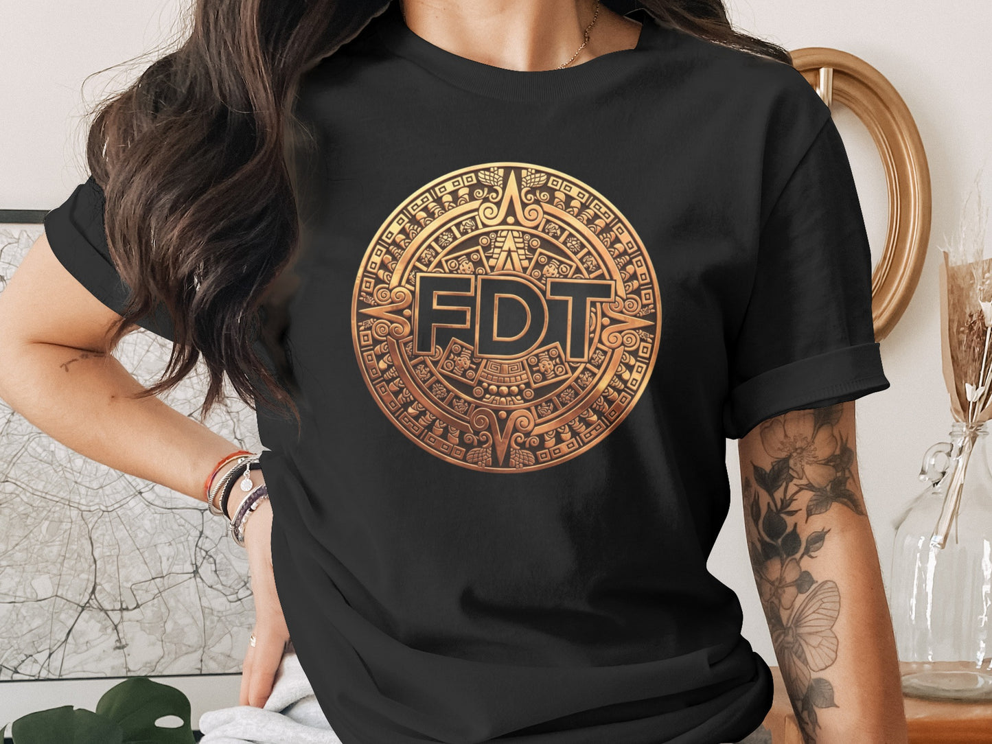 Vintage FDT Aztec Inspired Graphic T-Shirt product