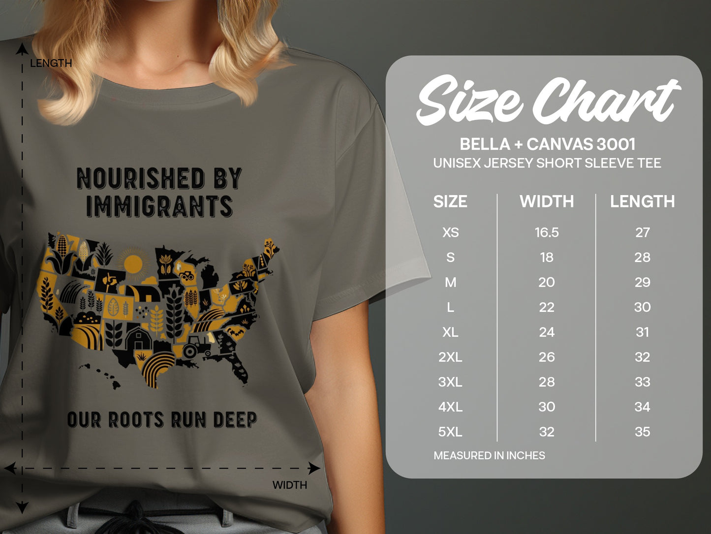 Nourished By Immigrants Our Roots Run Deep Shirt Product