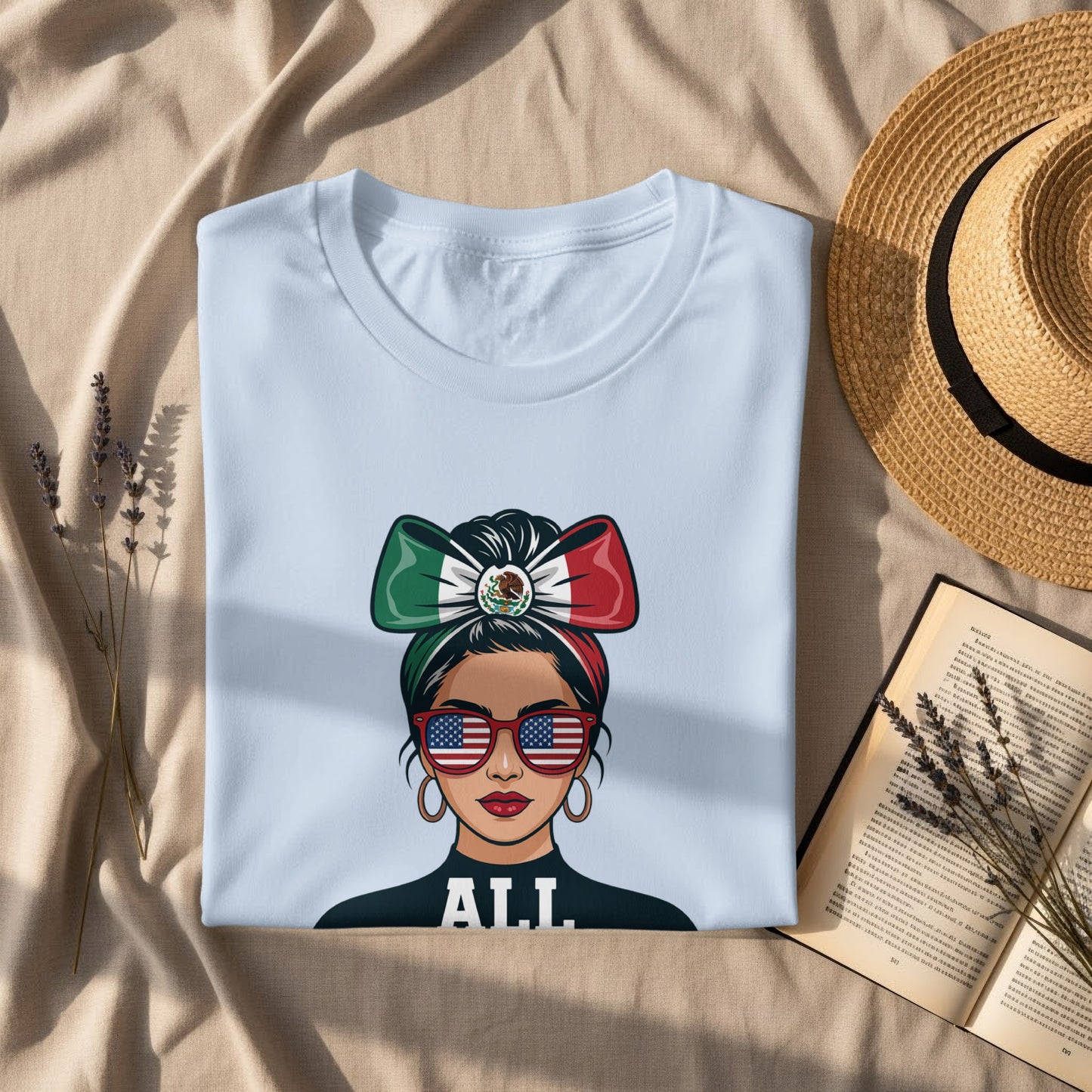 Patriotic Woman Elephant Print Casual Graphic Tee product
