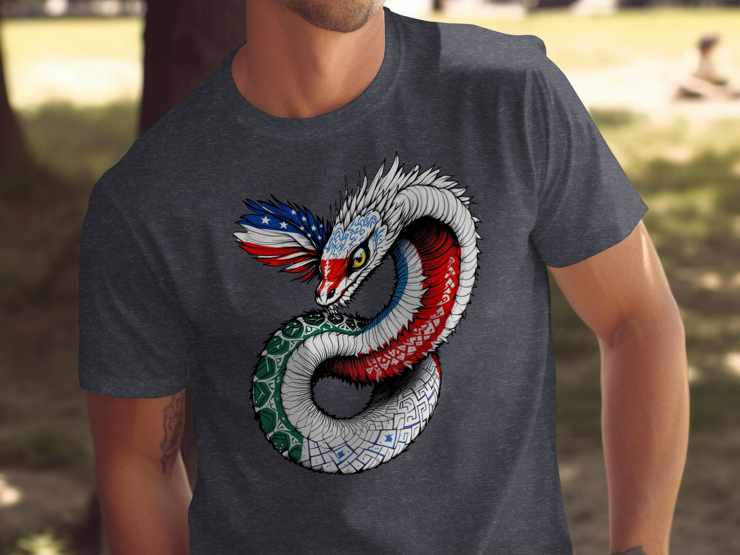 Colorful Mythical Serpent Design T-Shirt product type