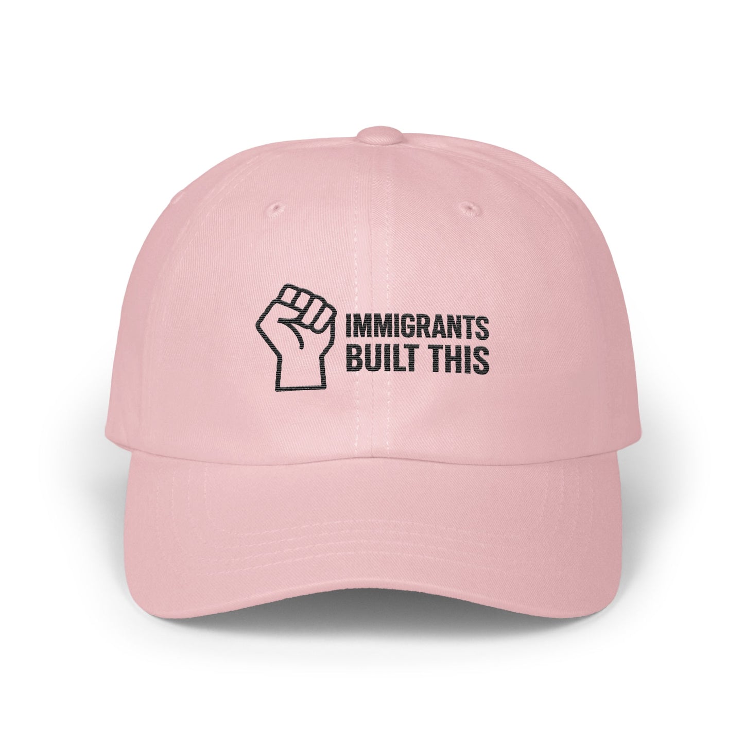 Immigrants Built This Pink Embroidered Statement Hat product