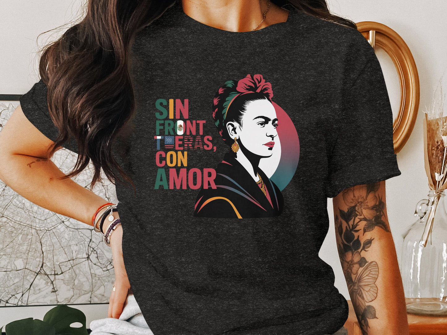 Artistic Frida Kahlo Graphic Tee Unique Women's product type