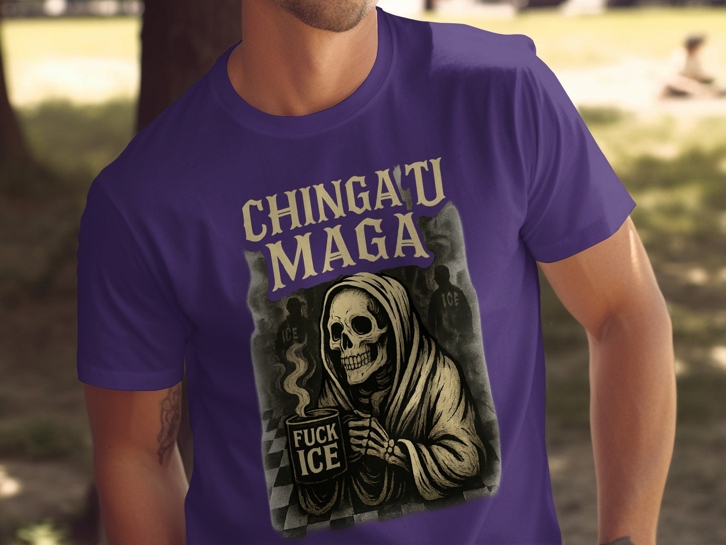 Chingatu Maga Skeleton Design Short Sleeve Shirt product