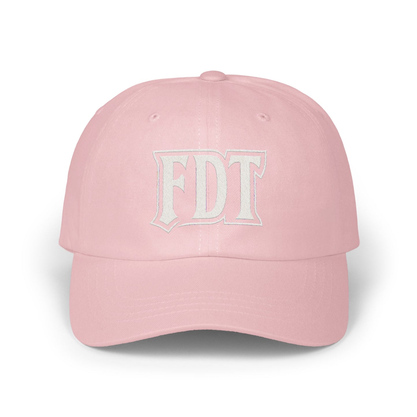 FDT Embroidered Light Pink Classic Cap Hat Product