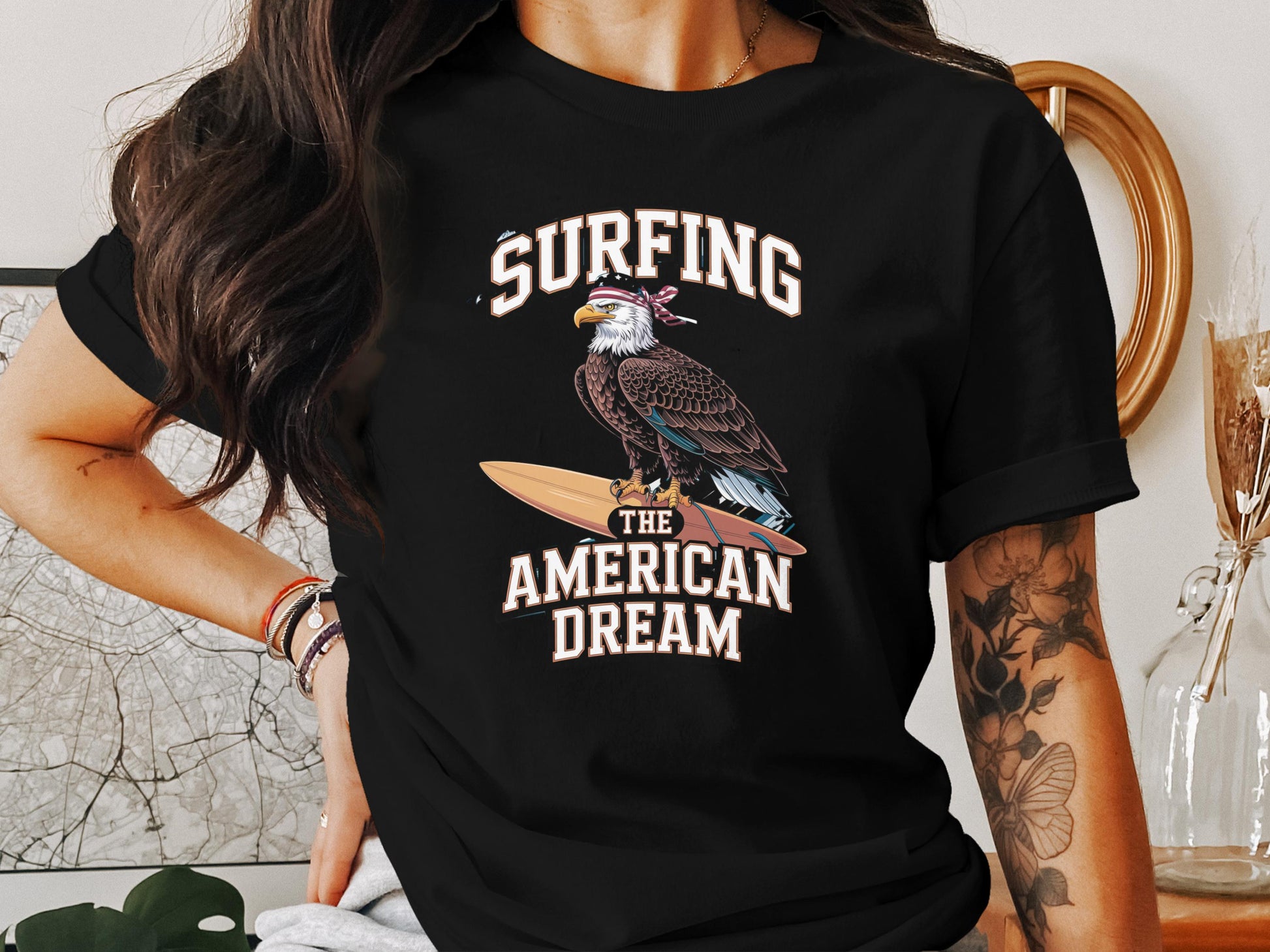 Surfing the American Dream Graphic T-Shirt product