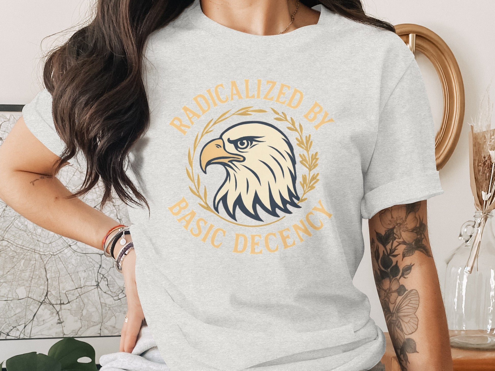 Radicalized By Basic Decency Eagle Graphic T-Shirt product type