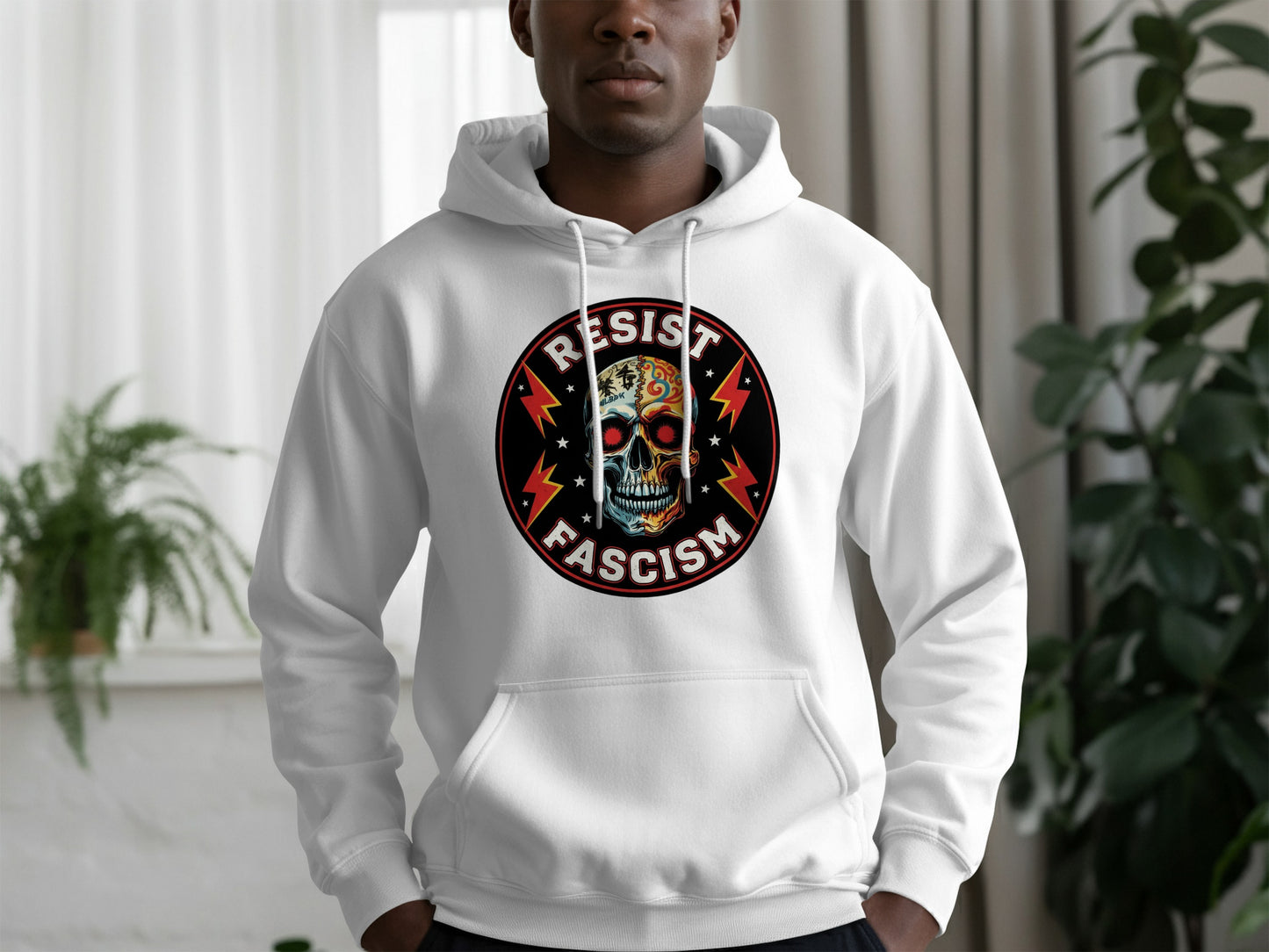 Resist Fascism Skull Graphic Hoodie product