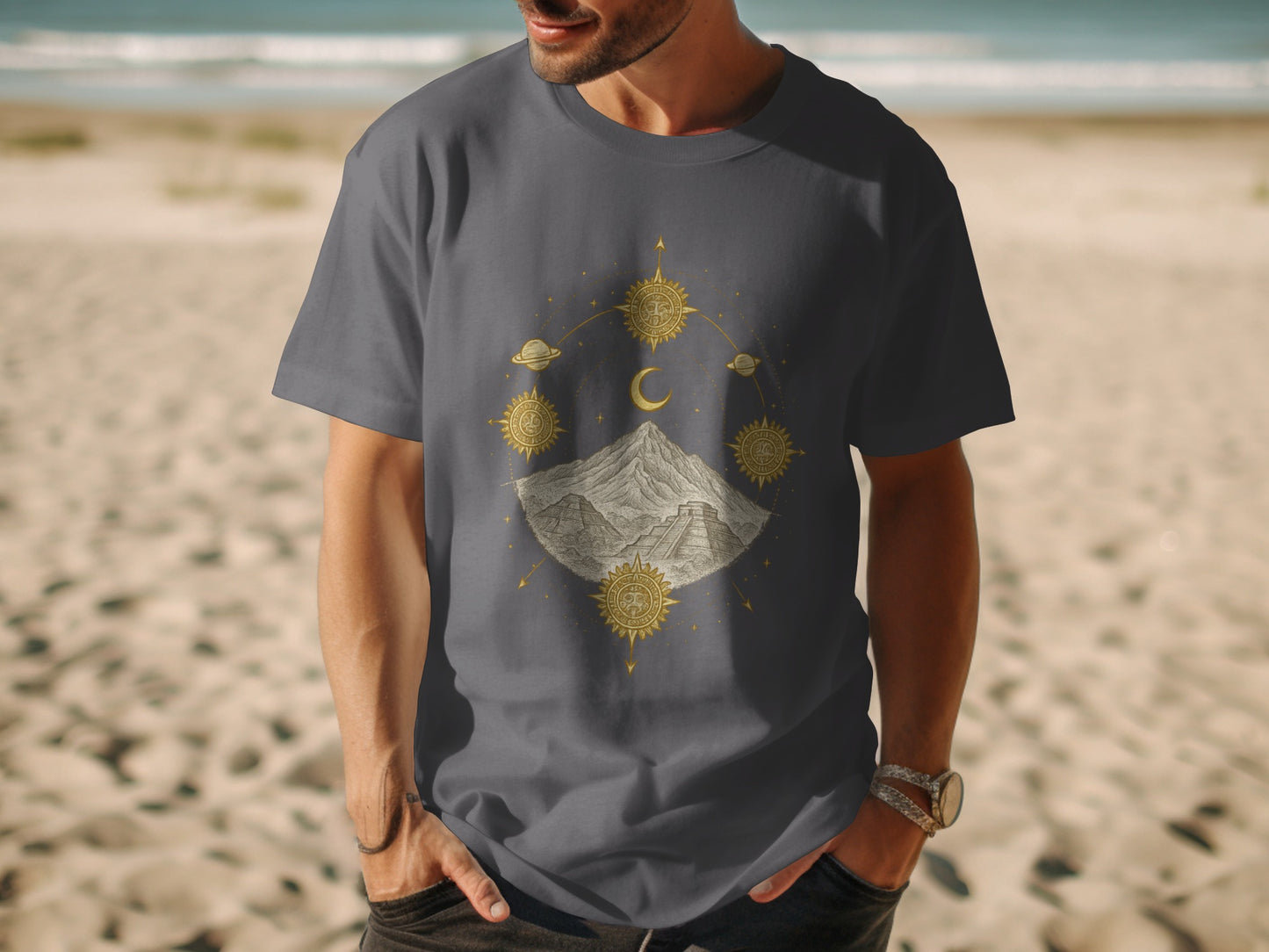 Solar System Mountain Graphic Shirt product type