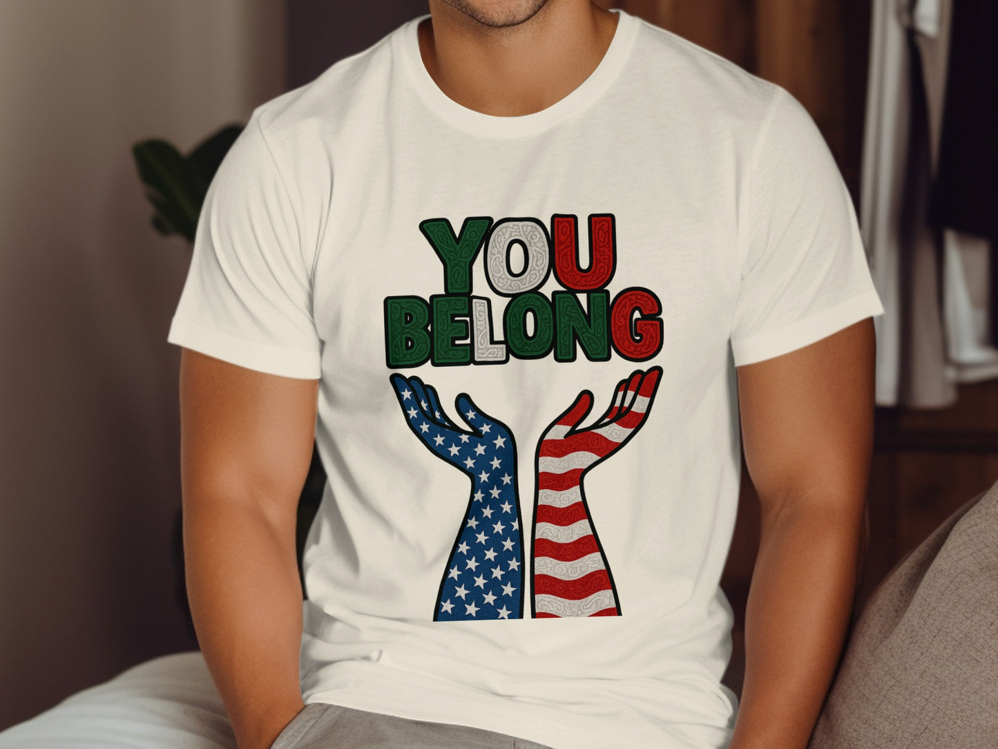 You Belong Patriotic Design Graphic T-Shirt product type