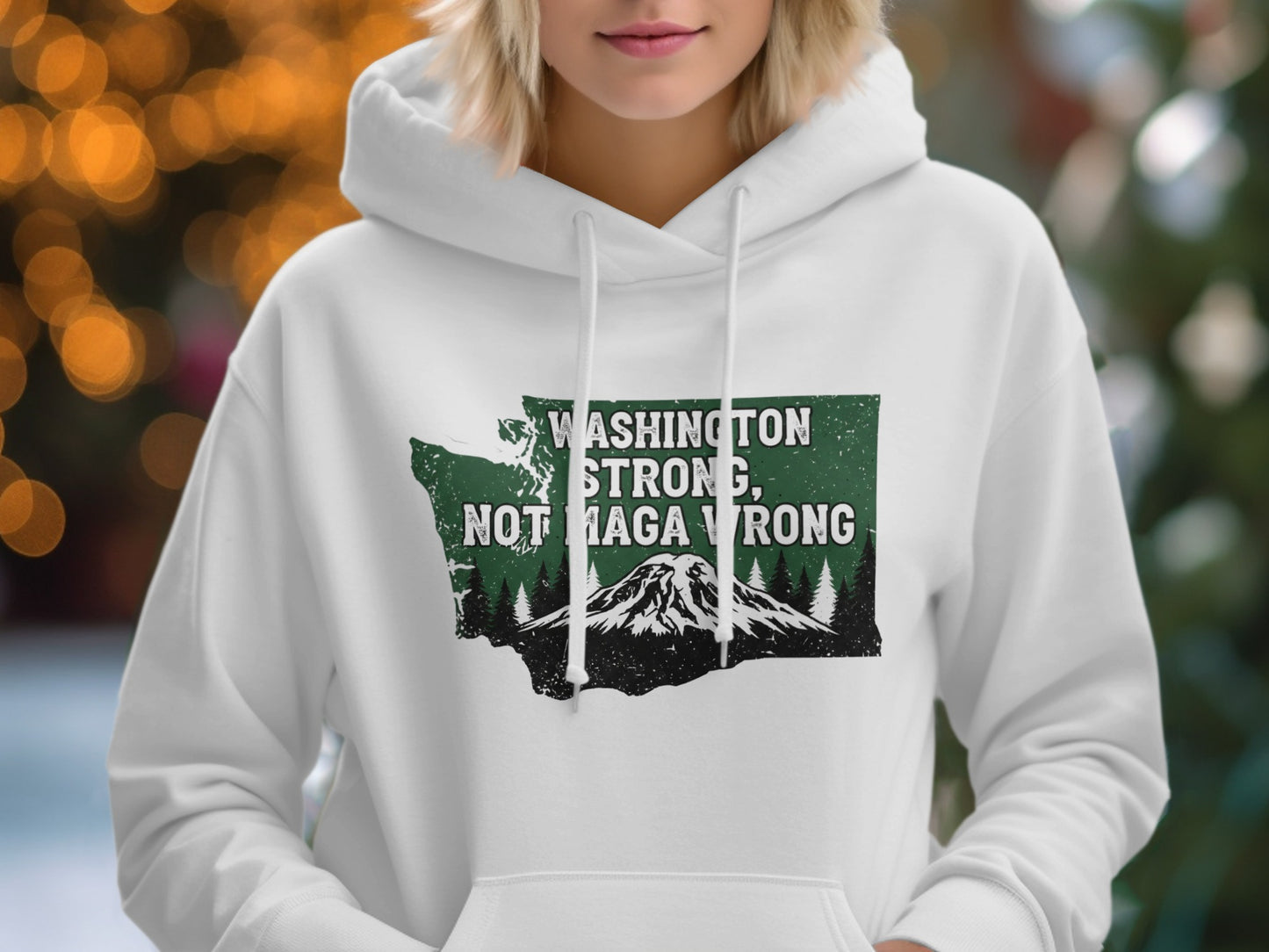 Washington Strong Not Maga Wrong Graphic Hoodie product