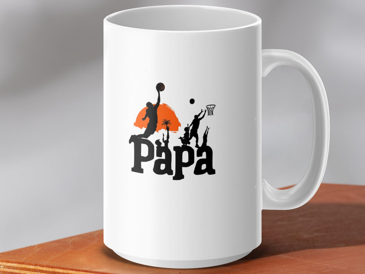 Papa Basketball Theme Coffee Mug Gift product type