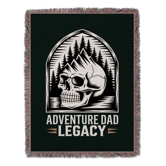 Adventure Dad Legacy Skull Design Blanket Product