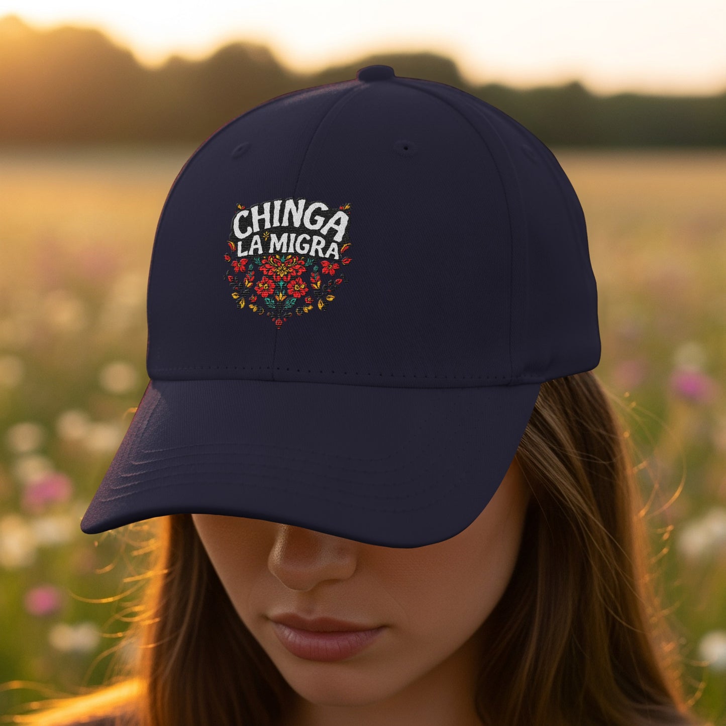 Chinga La Migra Embroidered Cap Casual Wear Product