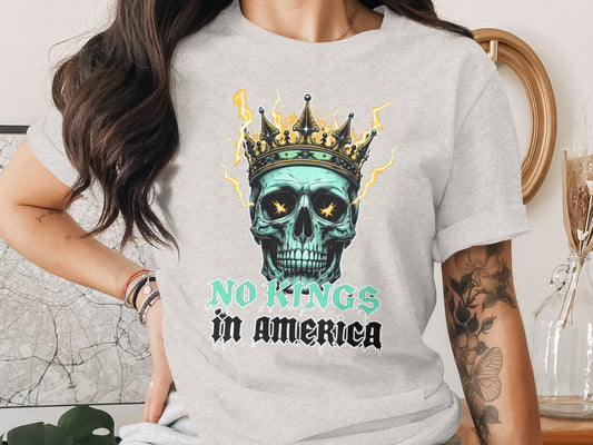 No Kings in America Skull Graphic Tee product type