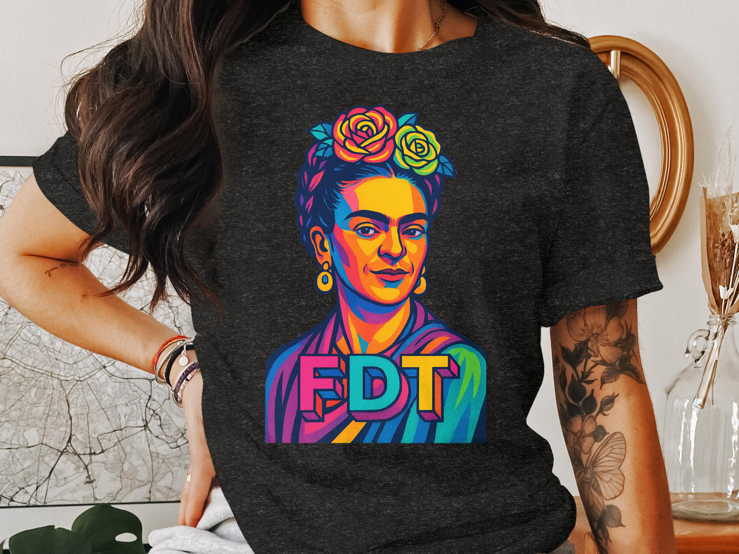 Colorful Artist Portrait Graphic Tee product