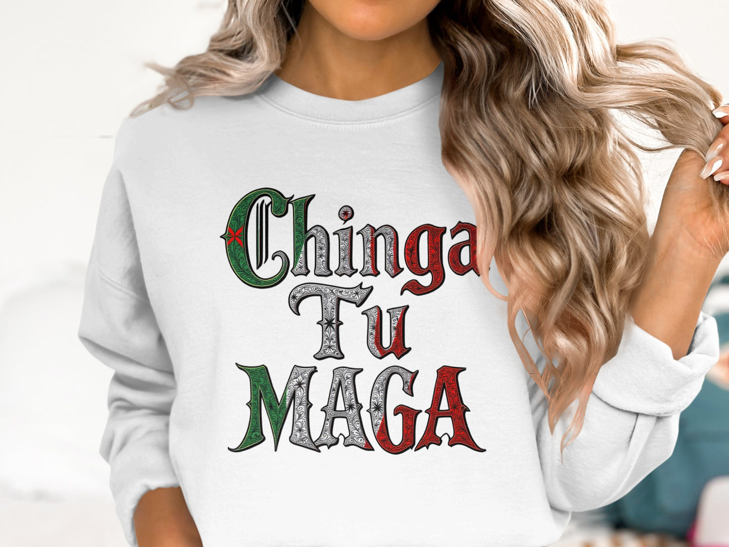 Chinga Tu Maga Multicolored Print Sweatshirt product type