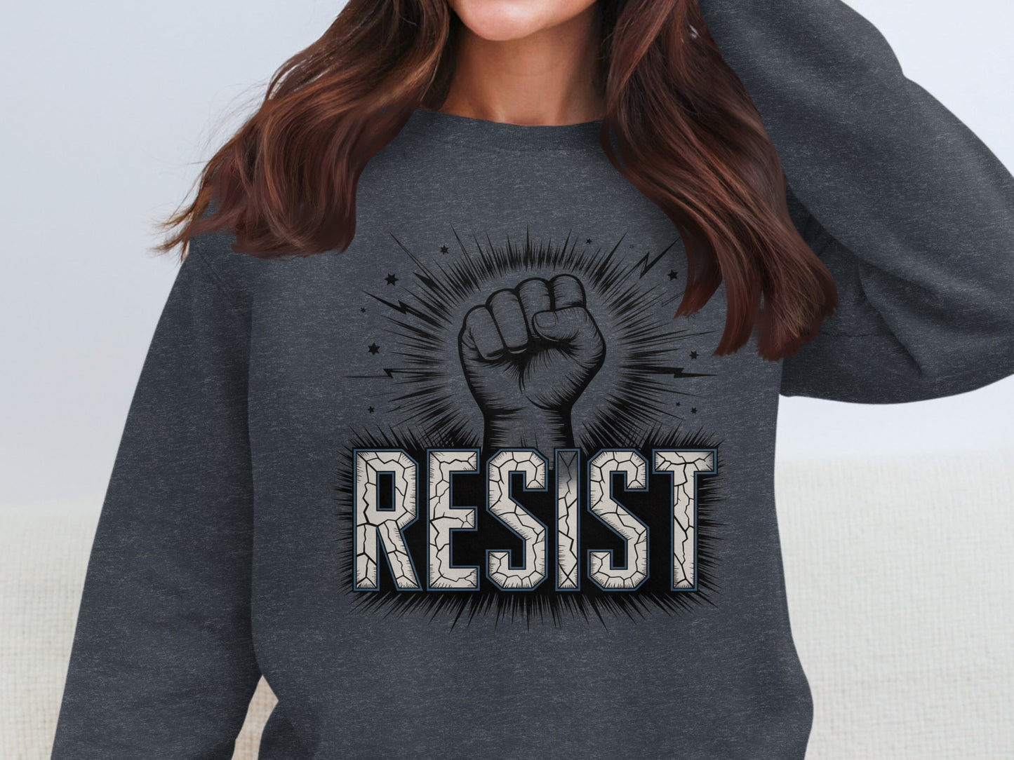 Powerful Resist Graphic Design Unisex Sweatshirt product type