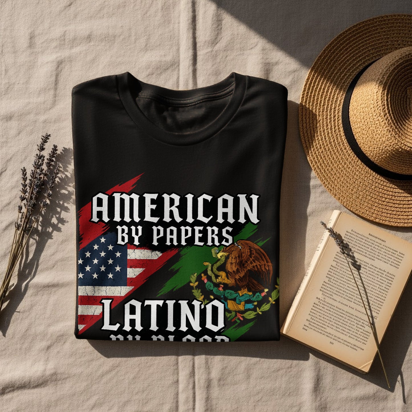 American By Papers Latino By Blood T-shirt product type