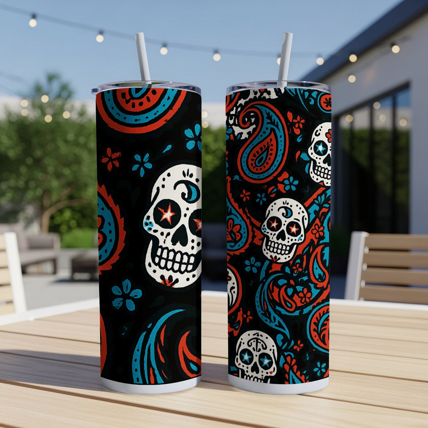 Day of the Dead Paisley Skull Tumbler product