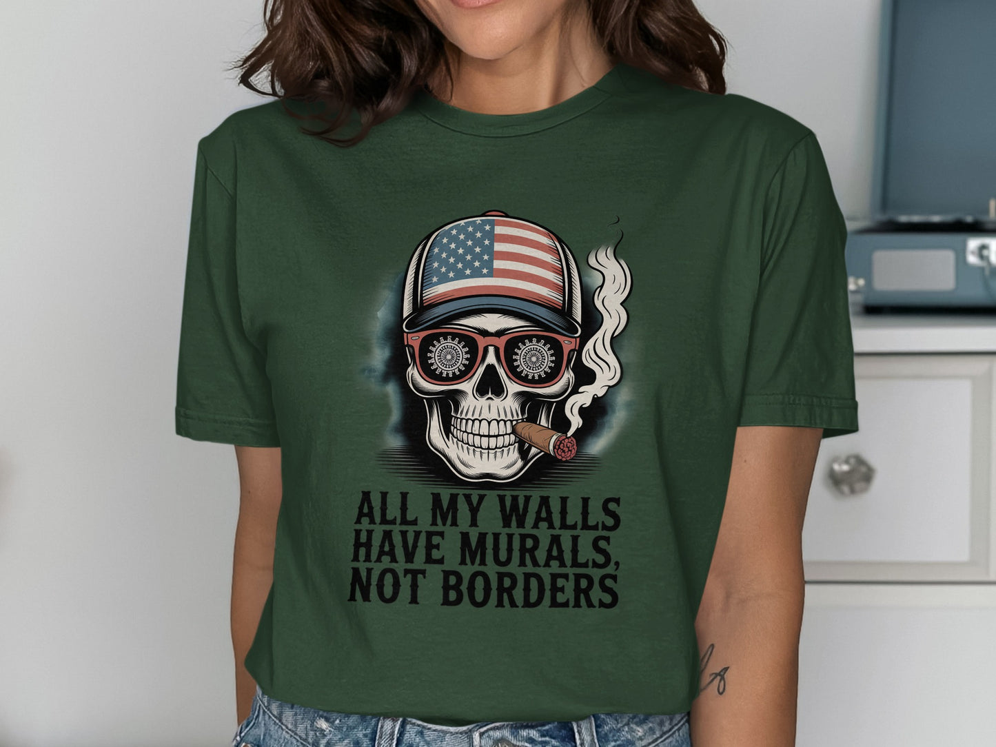 All My Walls Have Murals Not Borders T-shirt product