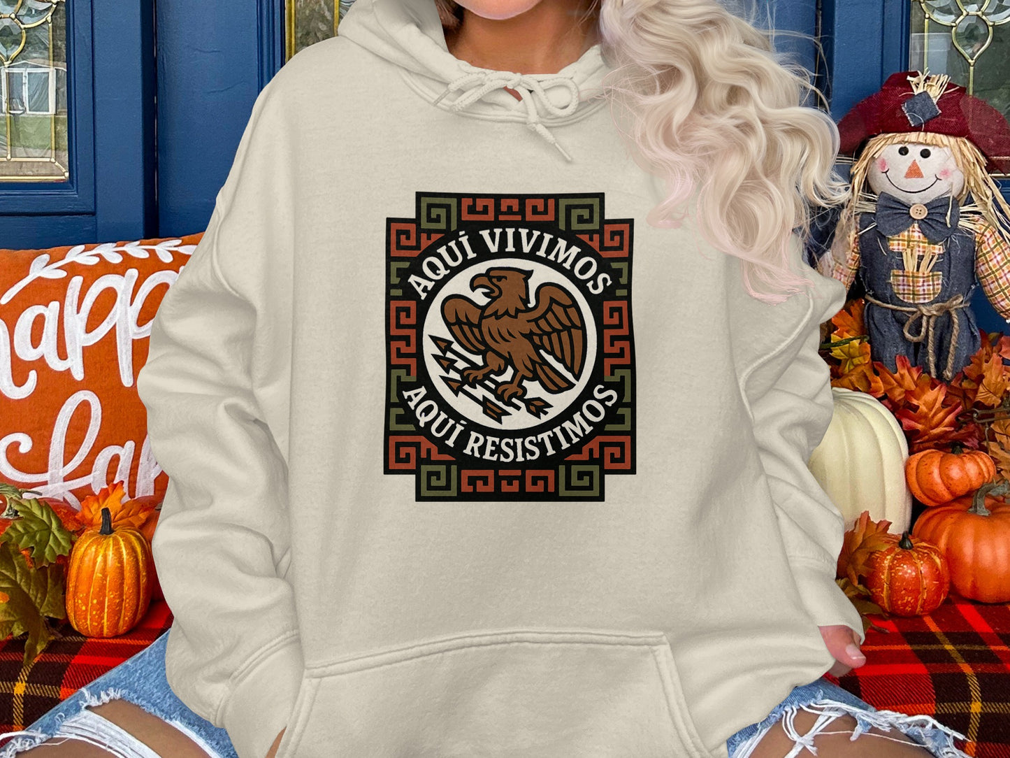 Aquí Vivimos Aquí Resistimos Graphic Hoodie product type